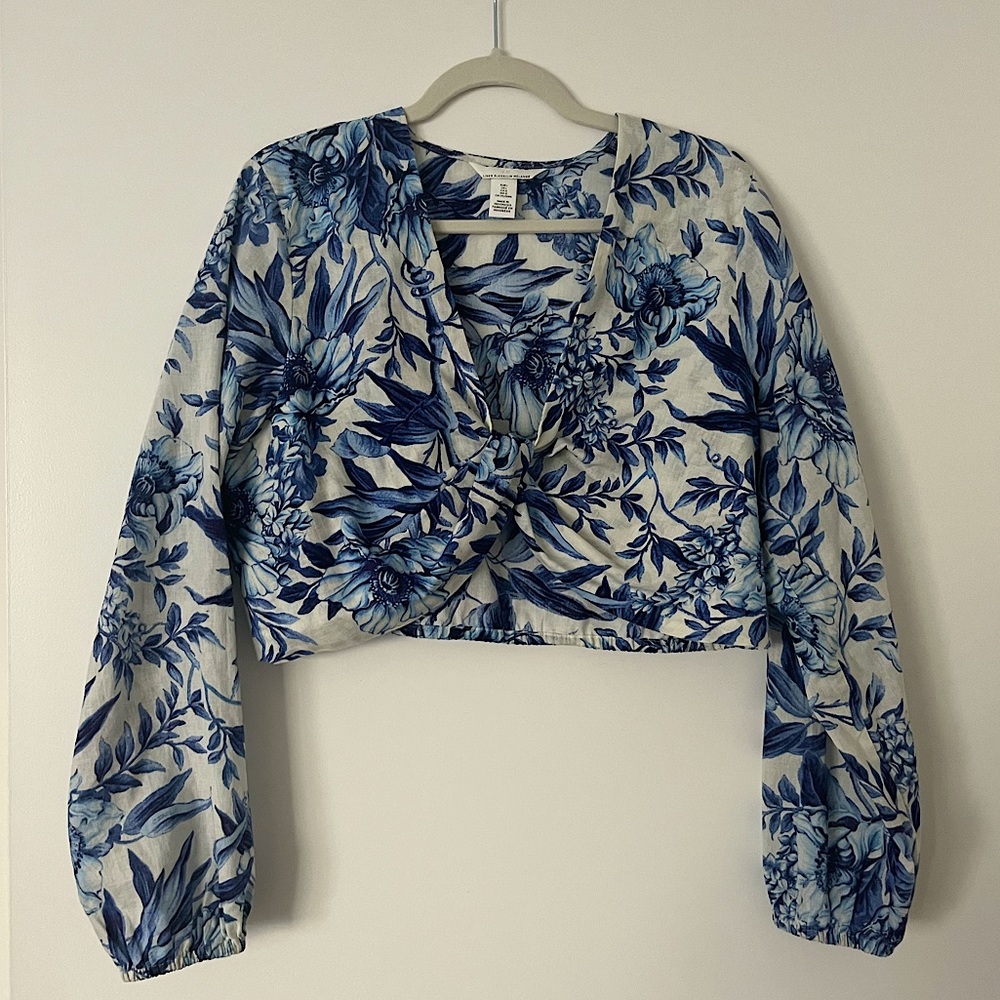 H&M Linen Floral Top